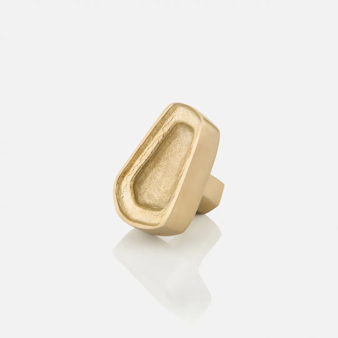 Tiro Organic Cast Solid Brass and Bronze Cabinet Pull