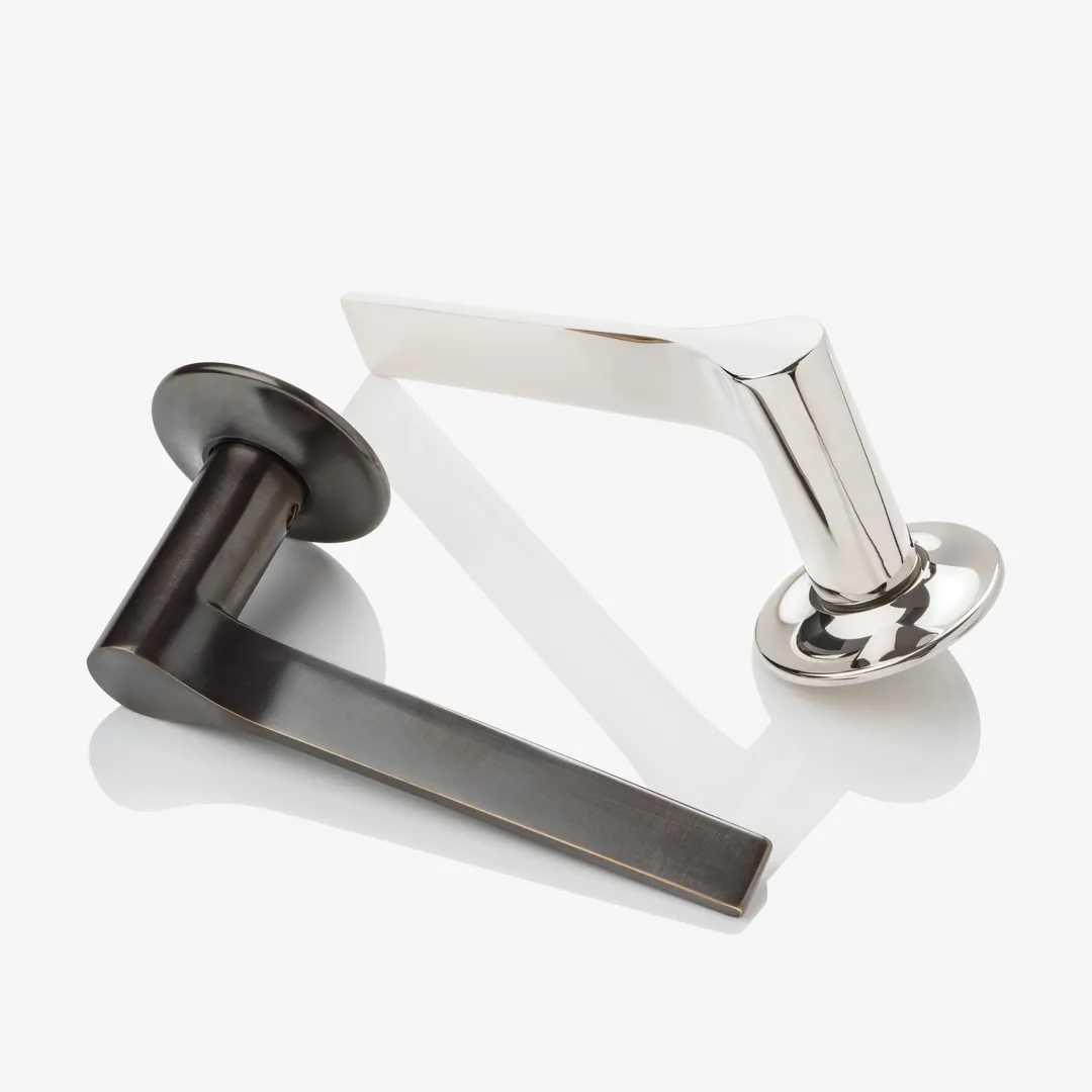 Fonteyn Solid Brass Modernist Lever Handle on Tapered Rose