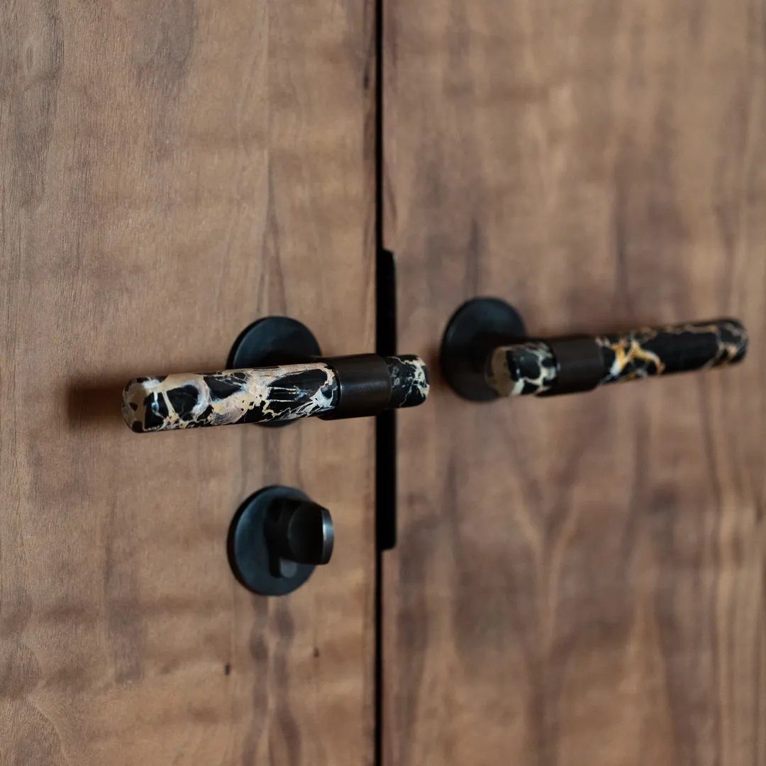Sugar Quay - Hallway with Collett Lever Handles (LV1096) in BPM & DBZW - Square Website Crop