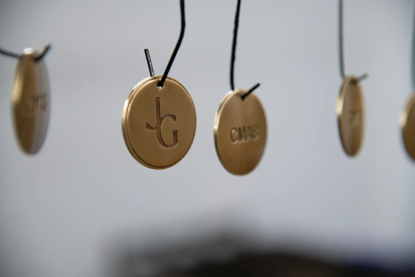 Mid Antique Ceramic (CMAB) discs being finished in the workshop (close up)
