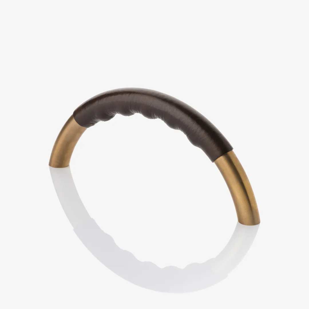 Infinity & Bridle Leather Cabinet Handle