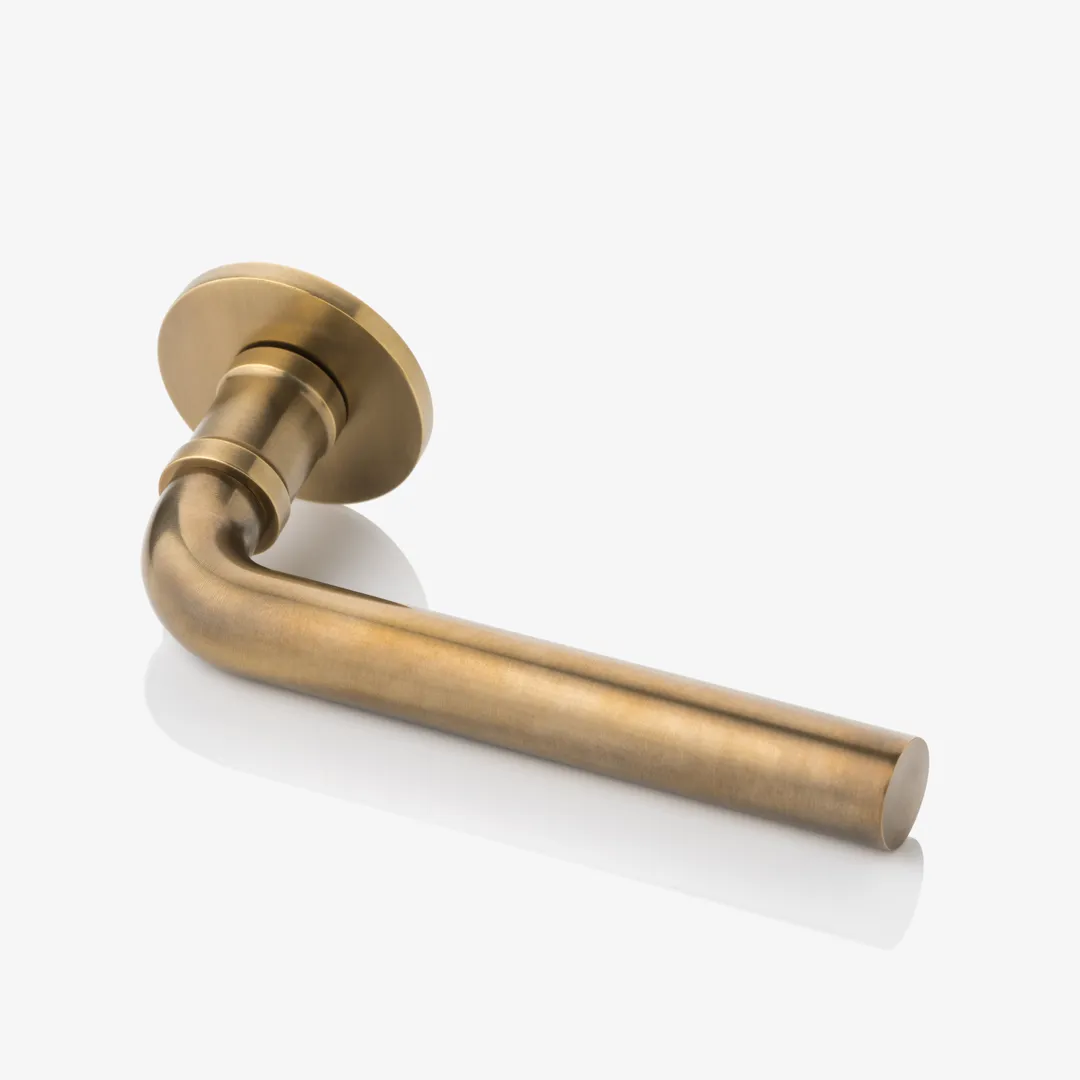 Clerke Solid Brass Industrial-Inspired Lever Handle