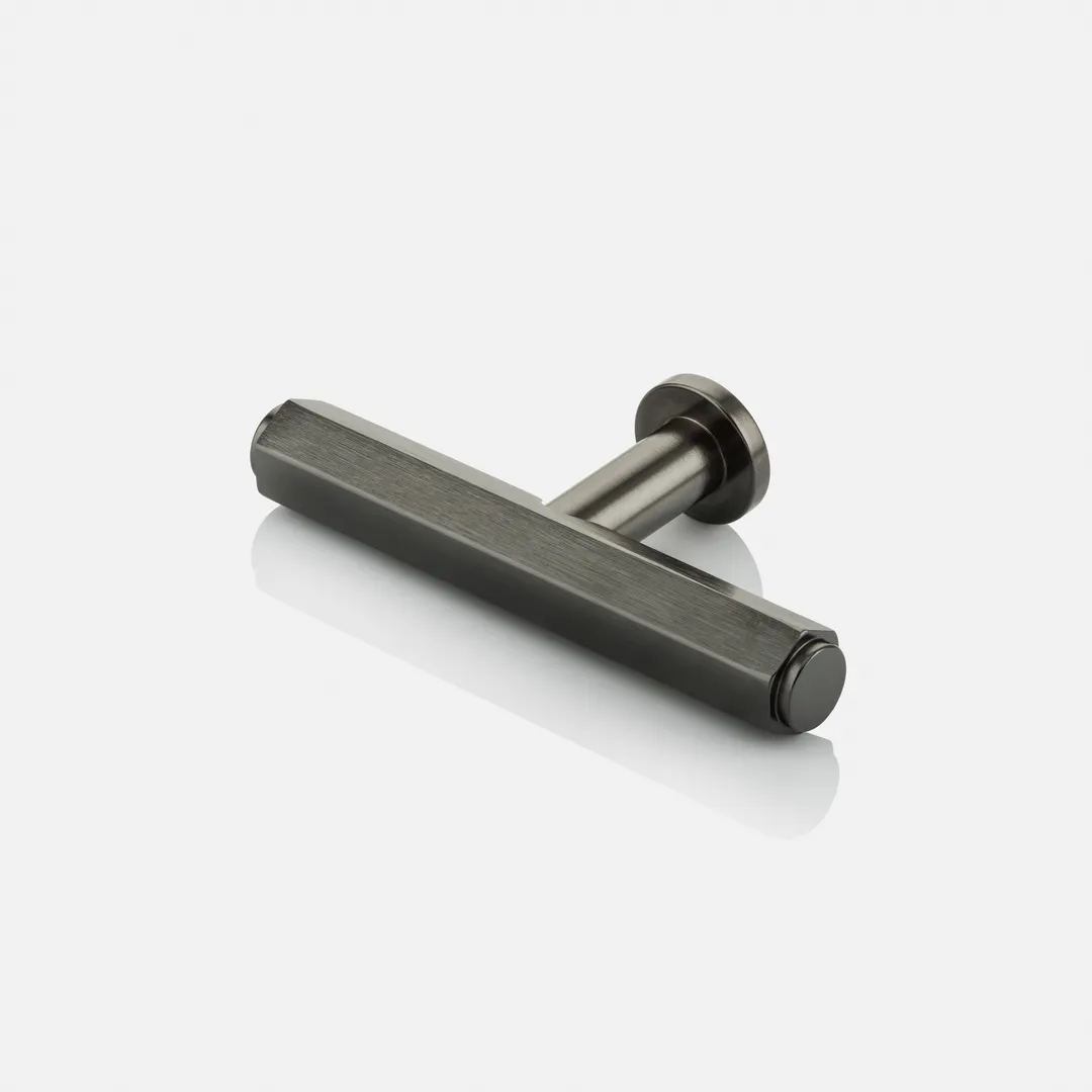 Theodore T-Bar Cabinet Pull with Round Rose