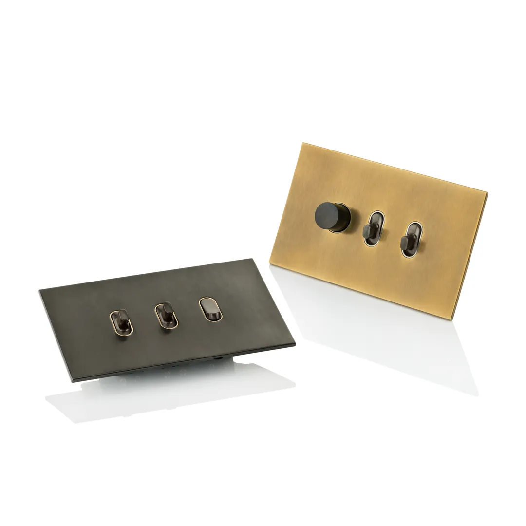 Velo Double Gang Electrical Plate - Combo 3 Switches