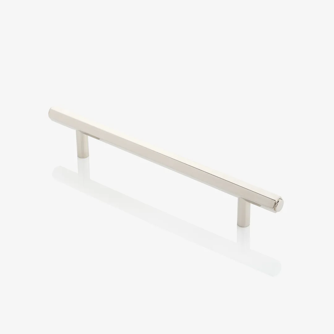 Theodore Hexagonal Solid Brass T-Bar Cabinet Pull