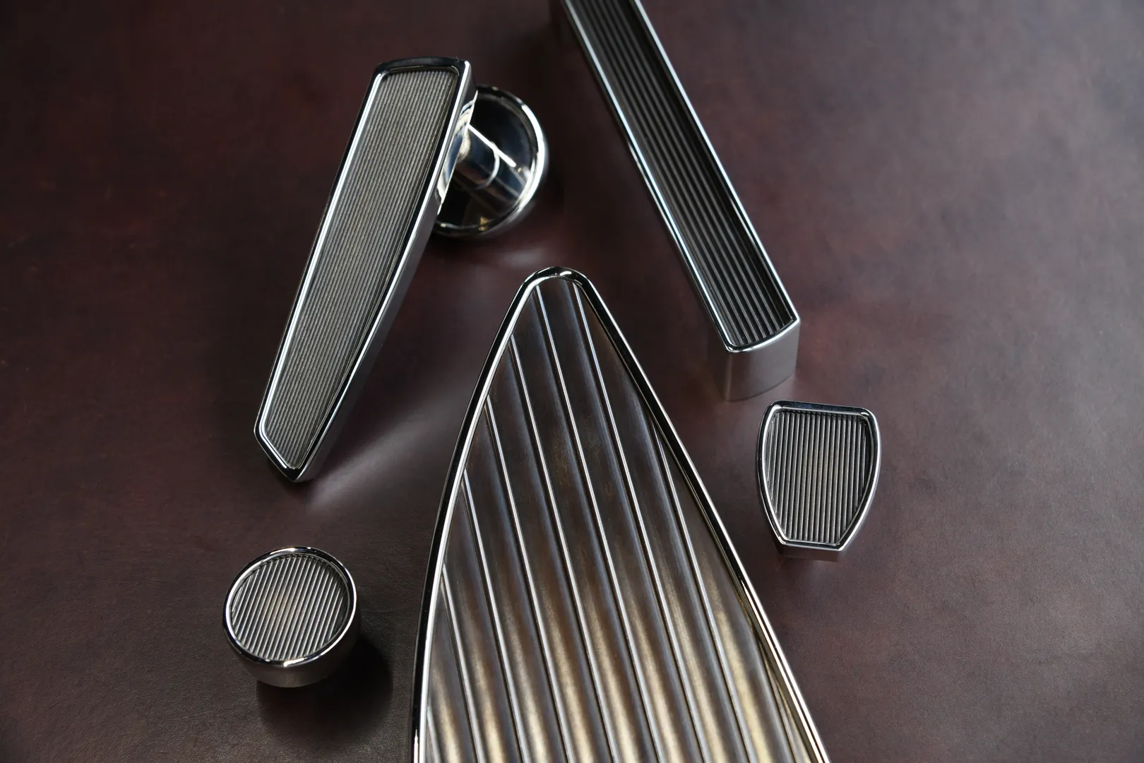 Mount Group Shot (CH1133, CP1169, CP1170, DP1082 & LV1227) in Polished Chrome - PC & Dark Bronze Waxed - DBZW