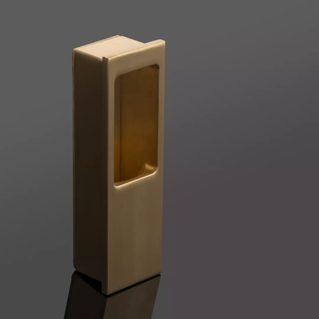 Pocket Sliding Door End Pull (SF1084.01) in Brushed Brass Waxed - BBW (Arty).