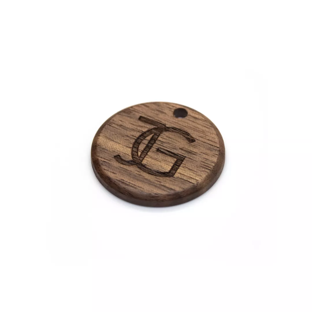 Black Walnut Timber Finish Sample on a black background