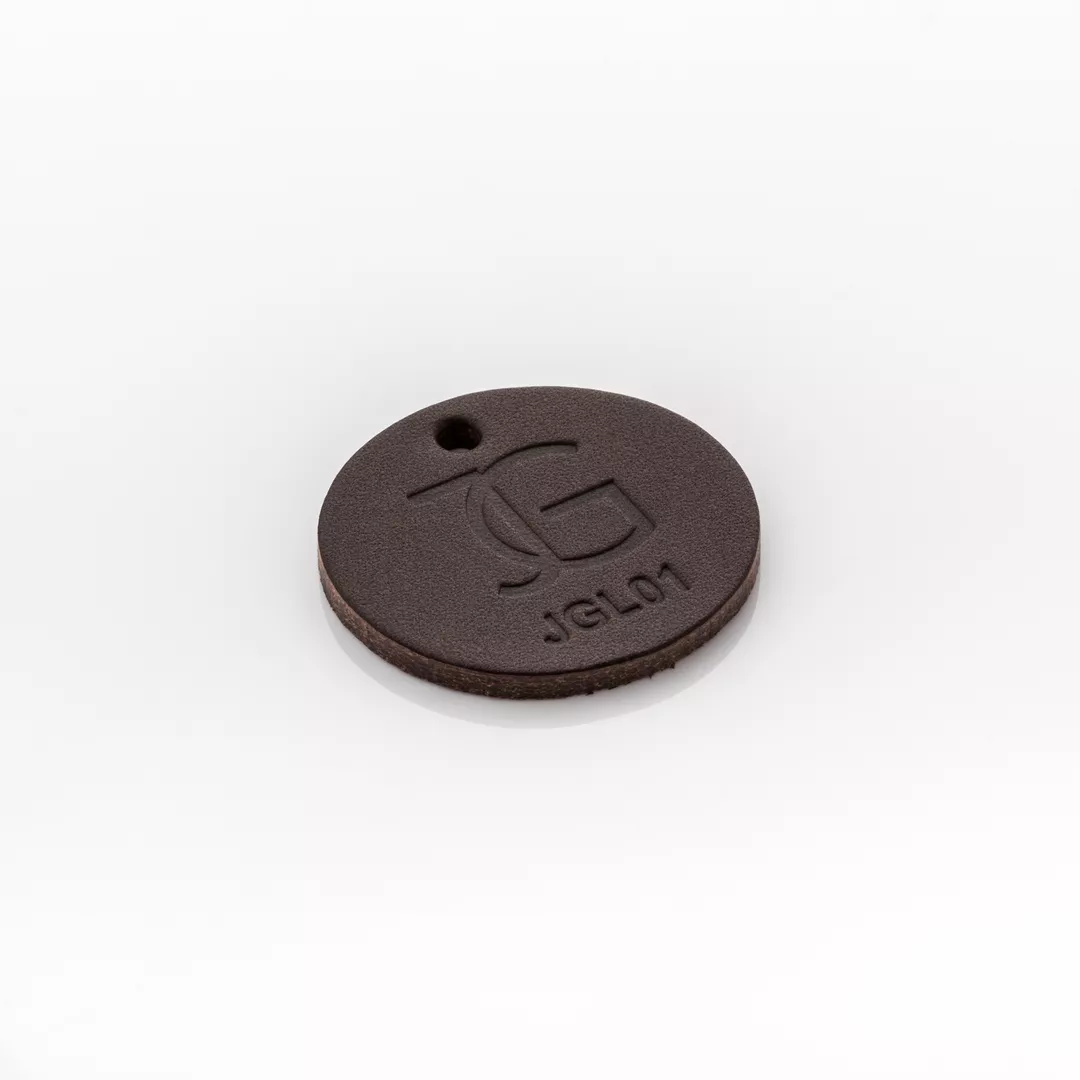 Dark Brown Leather - JGL01 Finish Sample (ACC.10009.JGL01) on a white background