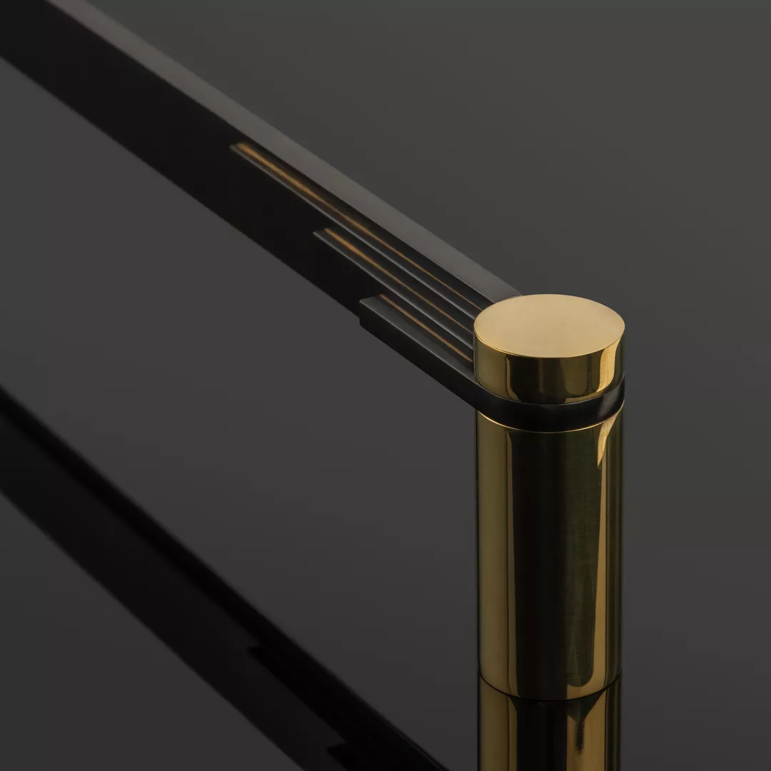 Scala Door Pull (DP1065) in Dark Bronze Waxed - DBZW & Polished Brass Waxed - PBW (Arty).