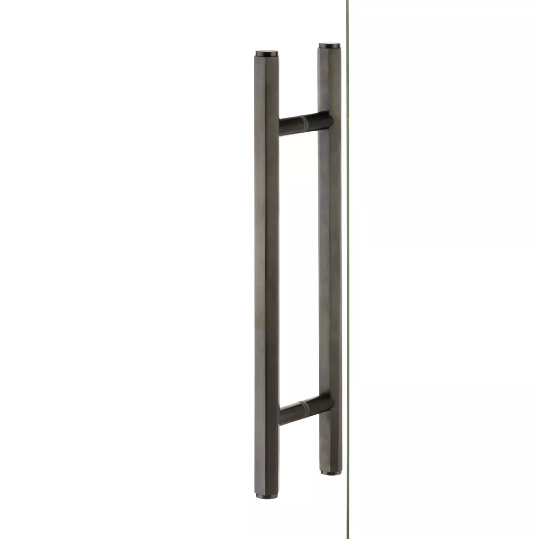 Contour Solid Brass T-Bar Cabinet Pull with Inlay