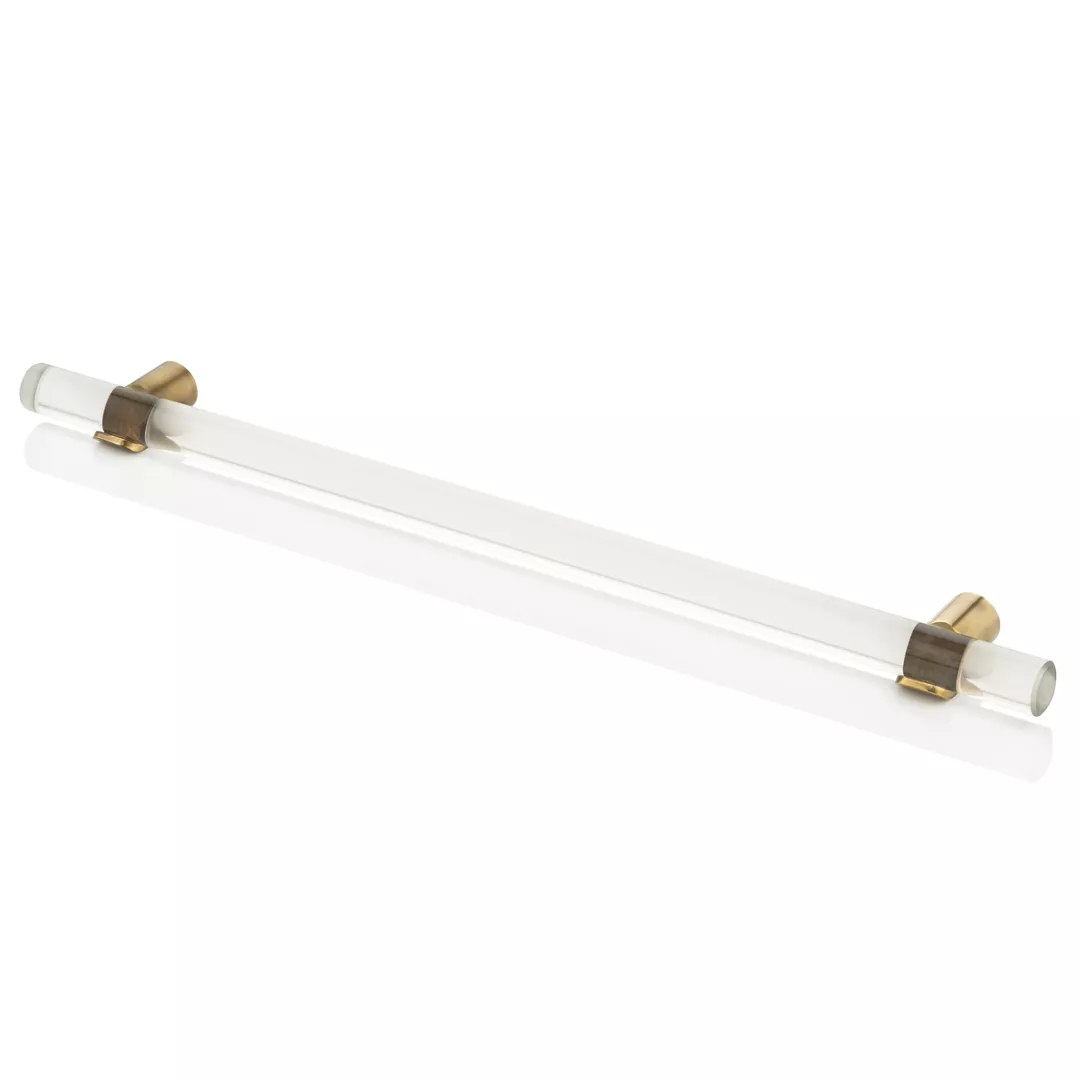 Snug Solid Glass Cabinet Handle with Stems