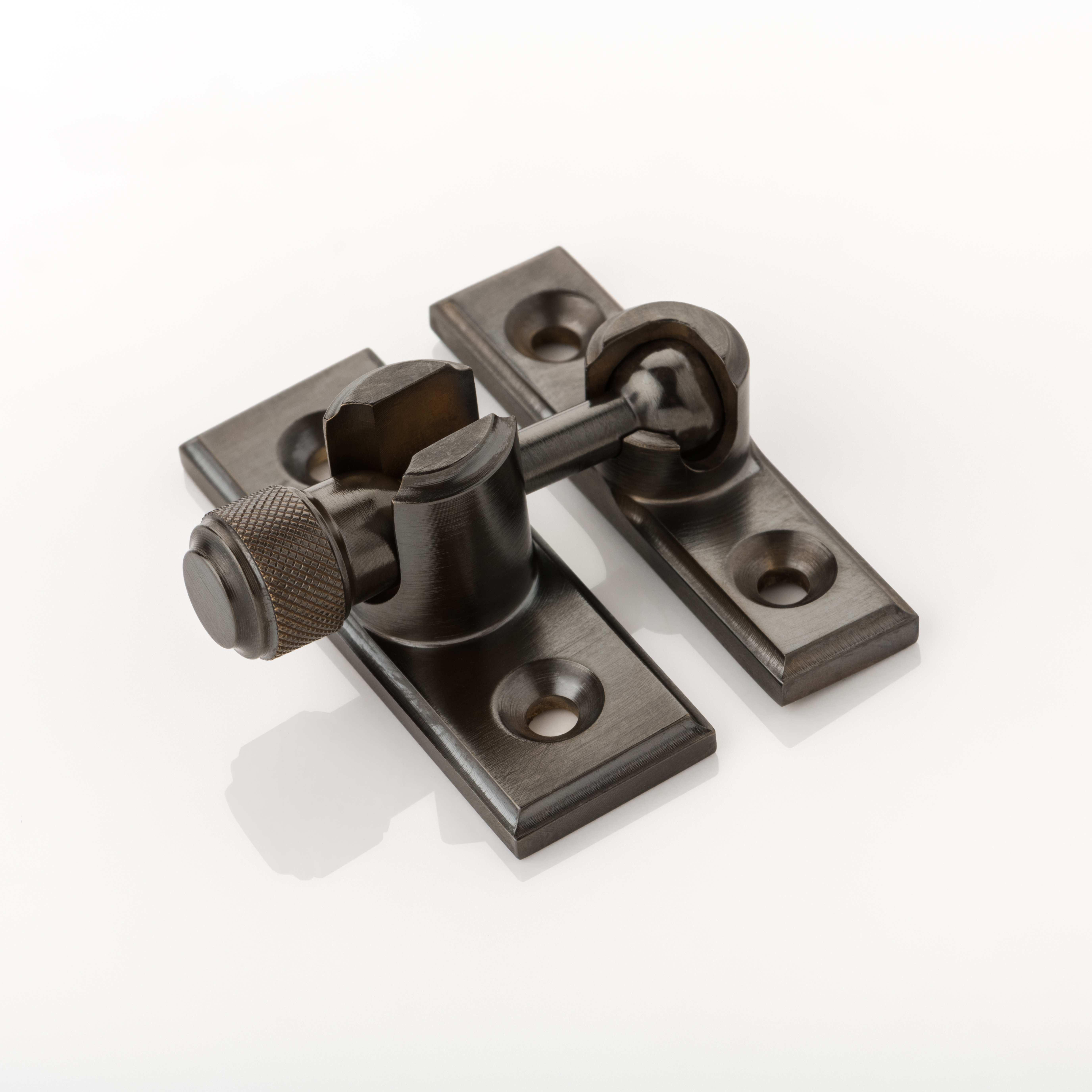 Ball & Socket Sash Window Fastener with Diamond Knurl Detail