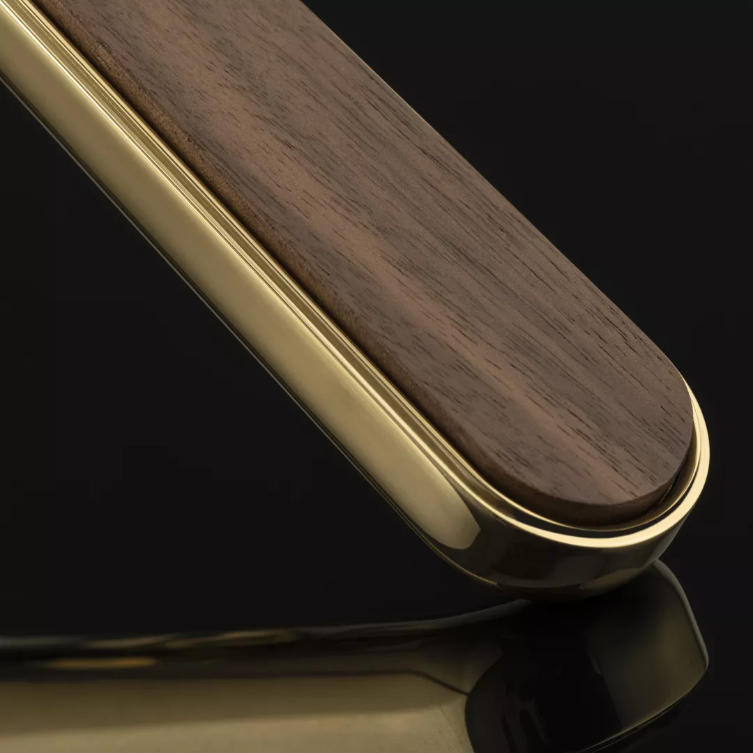 Halsey III Lever (LV1192) in Polished Brass Waxed - PBW & Black Walnut - BW1.jpg