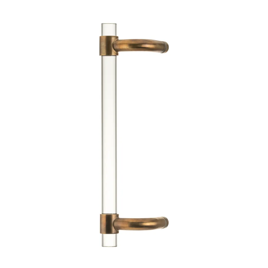 Snug Solid Glass Cabinet Handle with Stems