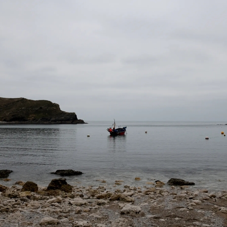 Cove Inspo - Fishing boat in Lulworth Cove