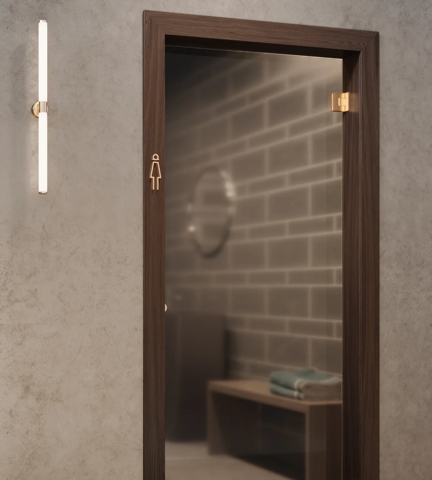 HG1047, SN1022 & Arnold Privacy Lock for Glass Doors (Glass to Wall) (BA1044) in Polished Brass Waxed - PBW (1).