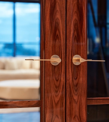 Knightsbridge Penthouse - Lounge with Fonteyn Lever (LV1045) in Brushed Brass Waxed - BBW