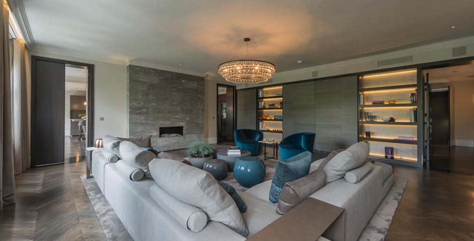 31-33 Lennox Gardens - Lounge with  Recessed Pull (SF1049) in bespoke size in Dark Bronze Waxed - DBZW