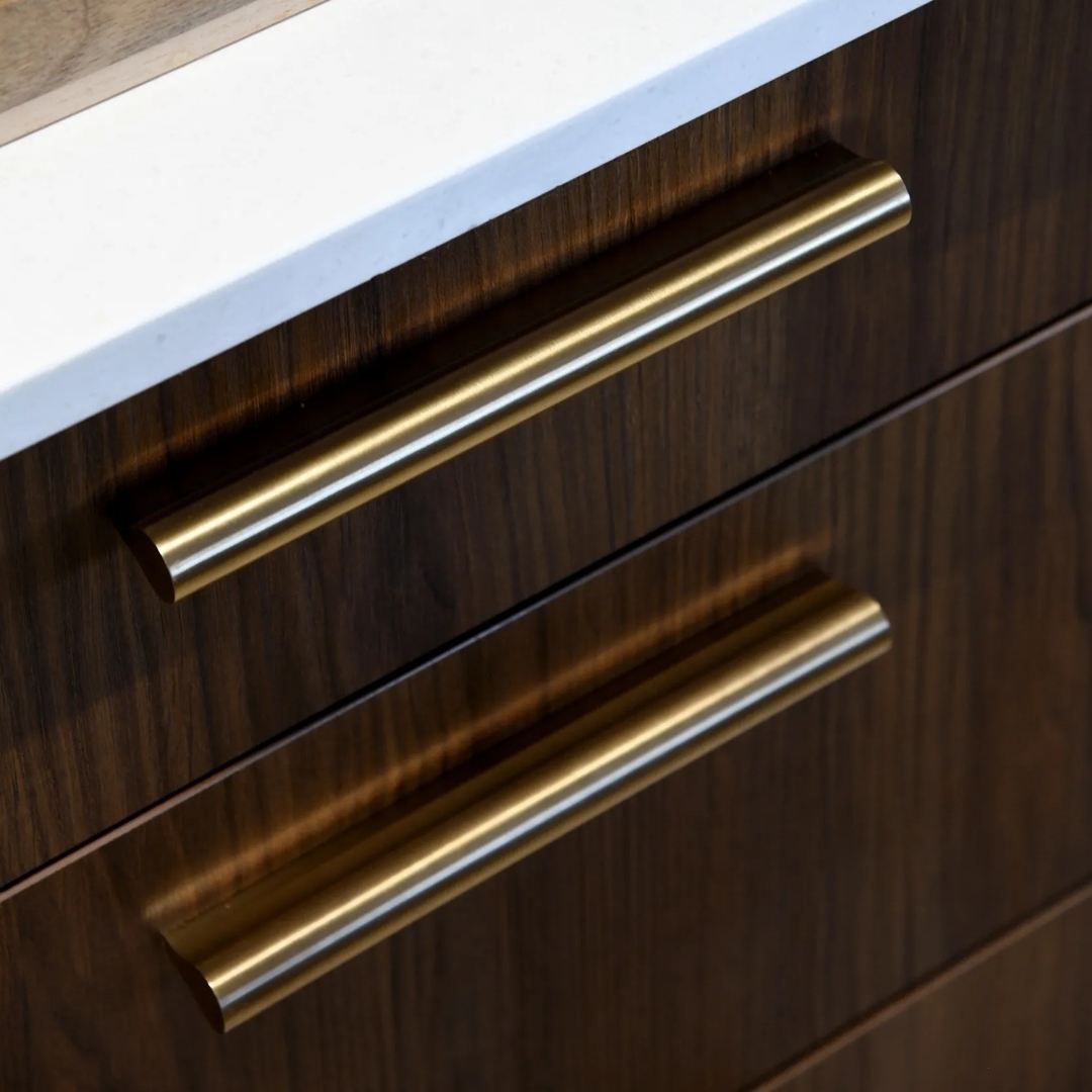 Kitchen - Fonteyn Cabinet Handles (CH1085) in Mid Antique Brass Ceramic - CMAB