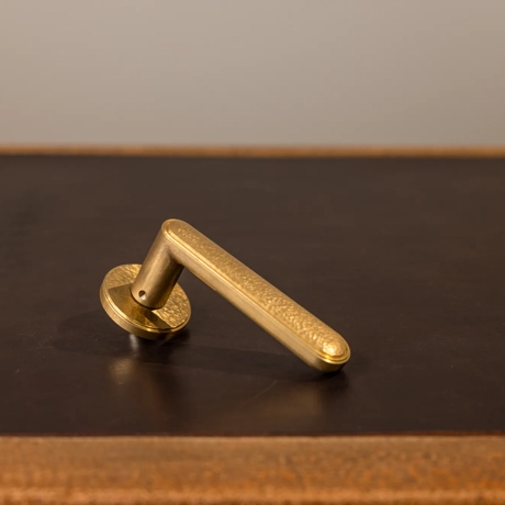 Bespoke Halsey with Hammered Surface in Brushed Brass Waxed - BBW