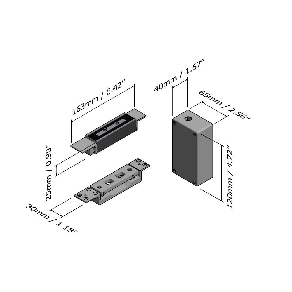 Locking shear magnet, electrically released