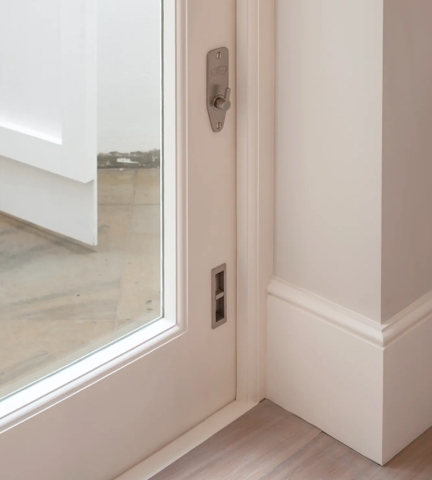 53 Holland Park - External Door with Flush Bolt (BL1027) in Brushed Nickel - BN
