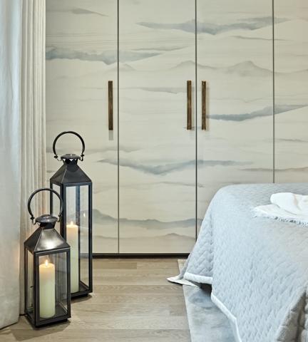 Holiday House - Bedroom with Harrison Cabinet Handle (CH1059) in Mid Antique Brass Waxed - MABW