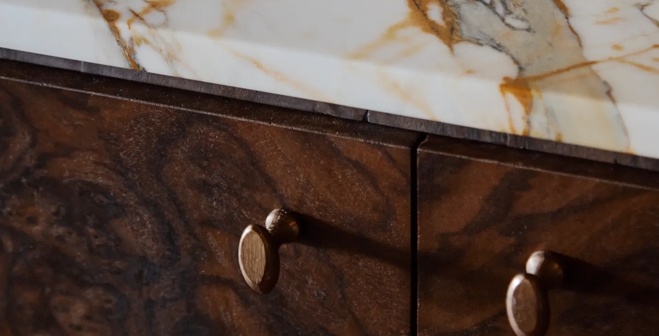 Bay House - Wine Room with Organo Cabinet Pulls (CP1055) in Organo Dark Bronze - ODB