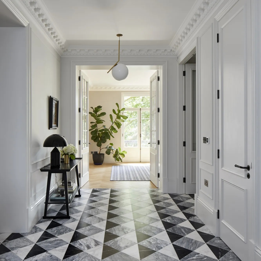 Styling Neutrals - Hallway with Darlington Lever (LV1158), Release (RL1034) & Ethan Butt Hinge (HG1038) in Dark Bronze Waxed - DBZW
