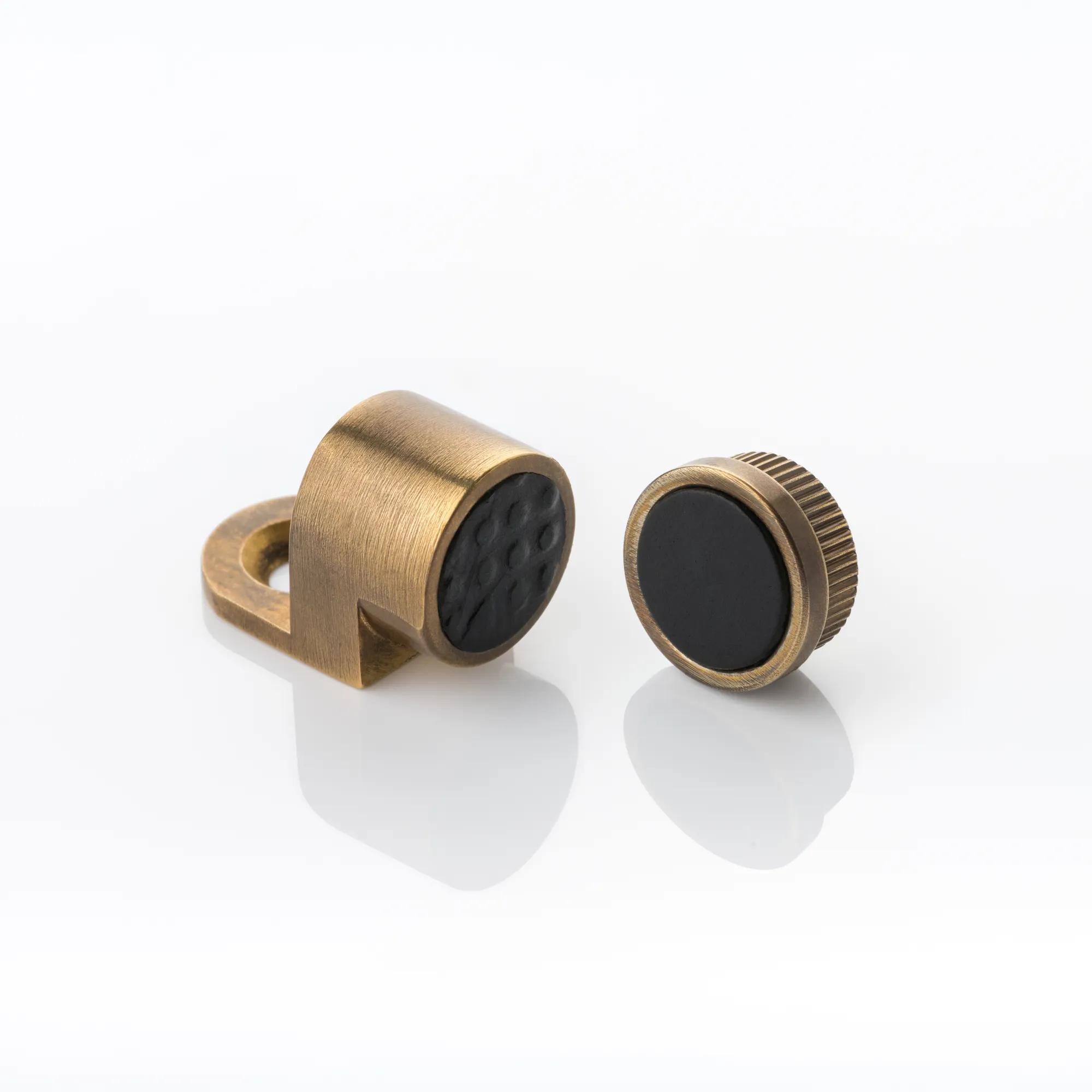 Magnetic Cabinet Catch with Leather Pad