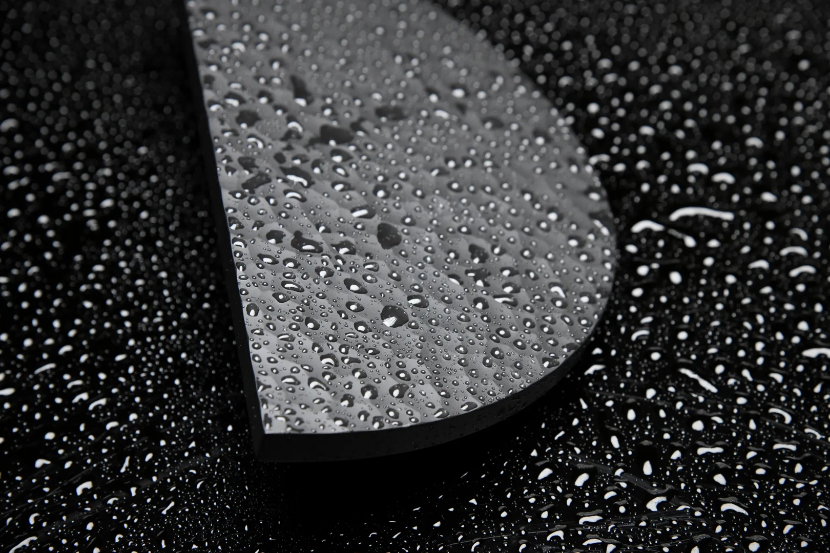 Ceramic Water Shot with Hammered Half Moon Pull in Soft Black Ceramic - CSB