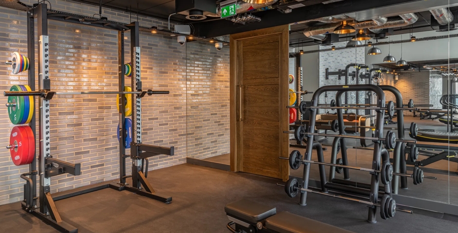 Sailmakers - Gym with Ashworth Door Pull (DP1058) in a bespoke size in Mid Antique Brass Waxed - MABW