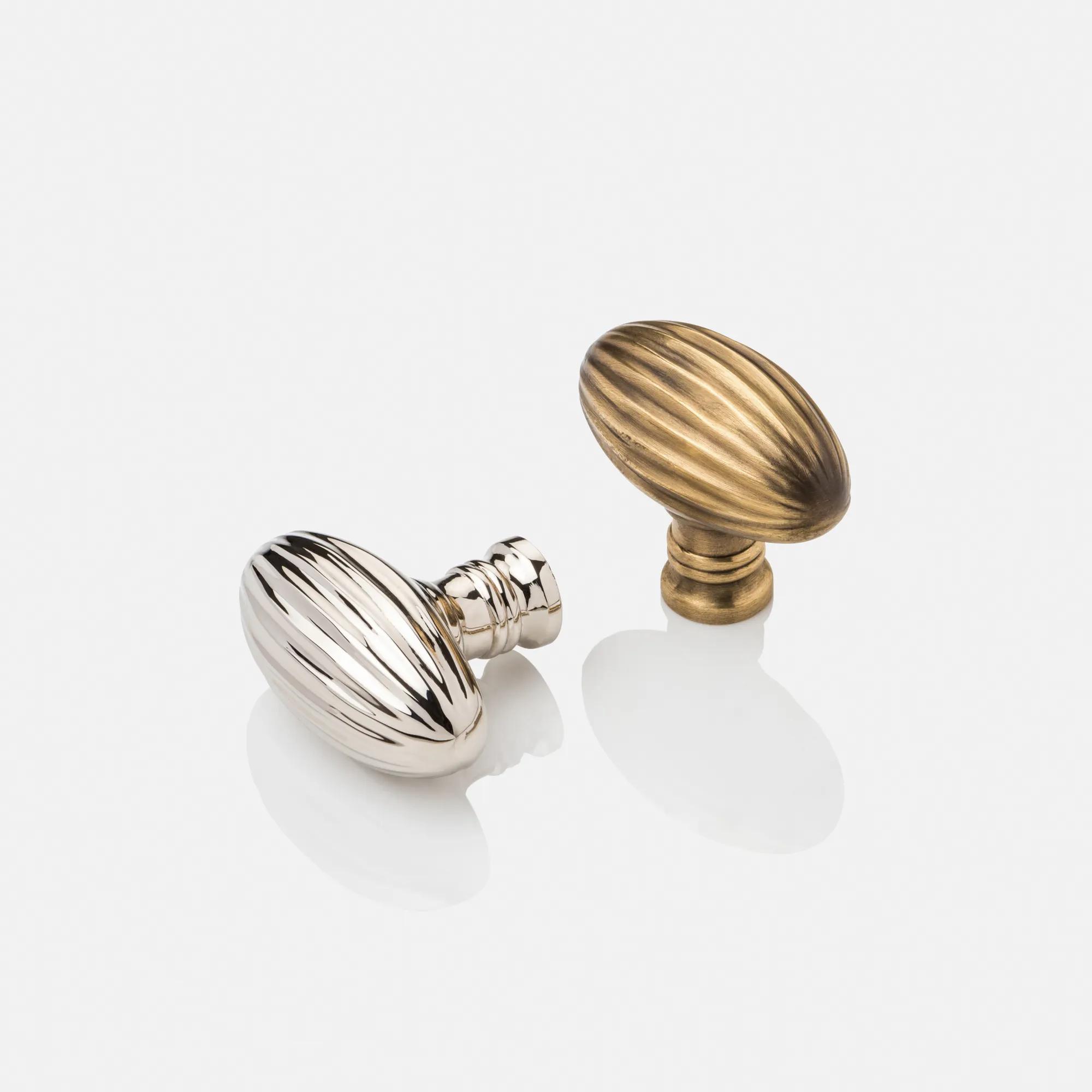 Fentiman Reeded Victorian-Inspired Solid Brass Door Knob