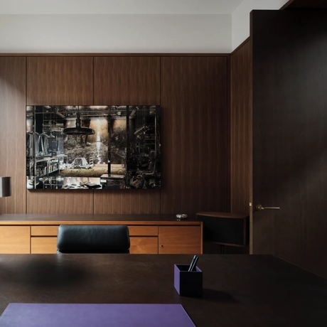 Maison sur le Lac - Study with Clerke Lever (LV1169) in Mid Antique Brass Waxed - MABW