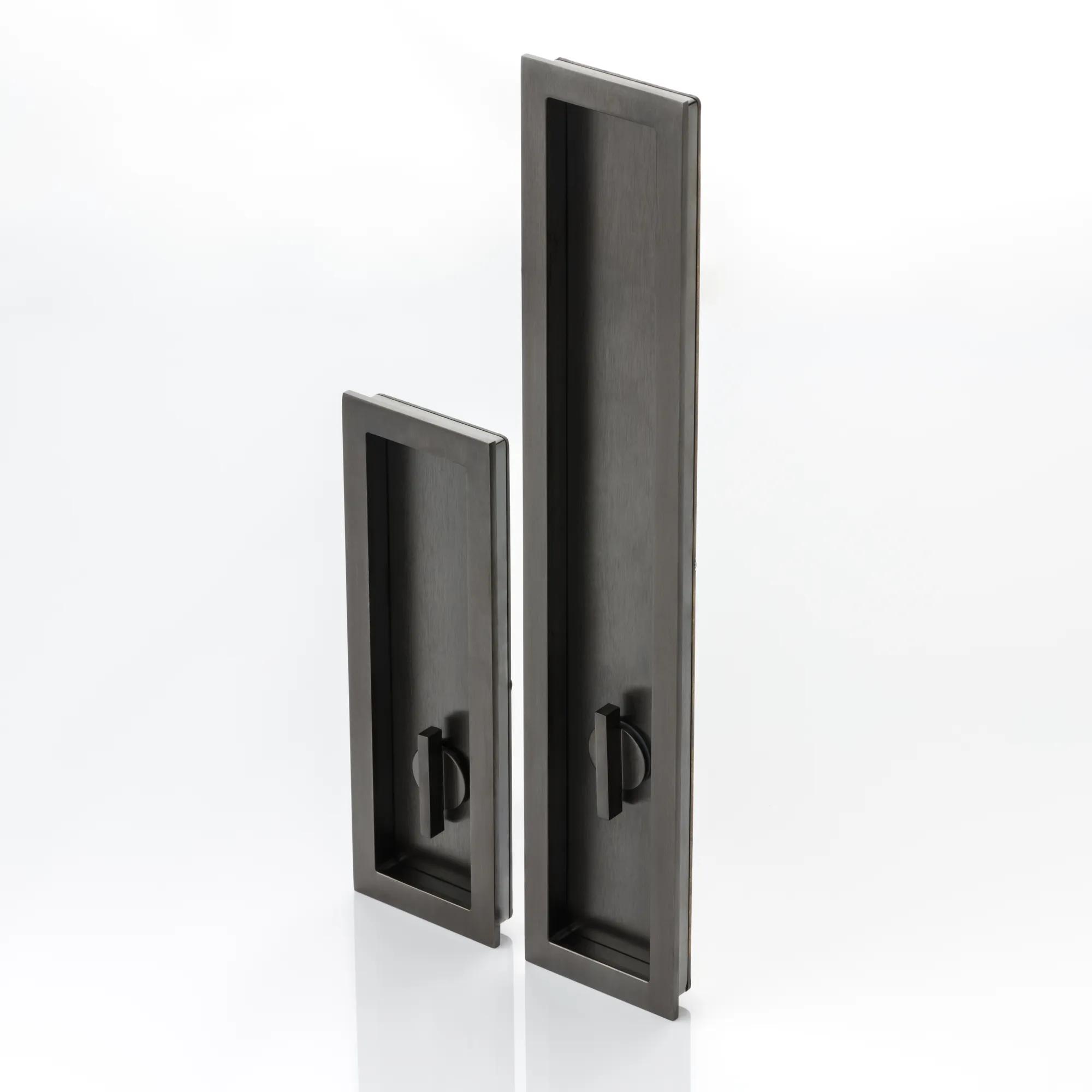 Rectangular Recessed Pull with Privacy Turn