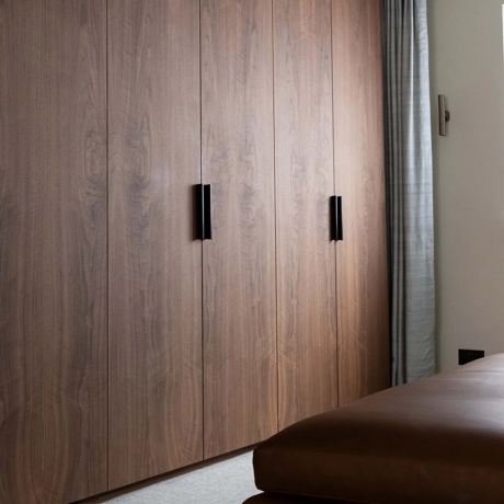 Marylebone Home (18 Portman Close) - Dressing Room with Wedge Cabinet Handle (CH1086) in Dark Bronze Waxed - DBZW