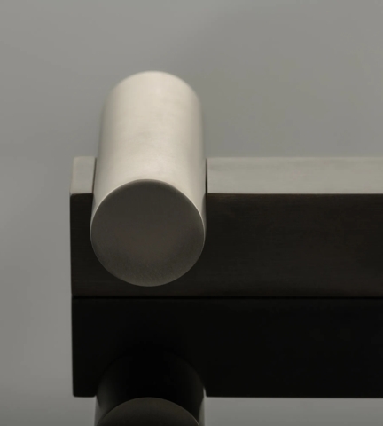 Intersect Cabinet Pull by Kelly Hoppen (CP1140.02) in Dark Bronze Waxed - DBZW & Brushed Nickel - BN (Arty).