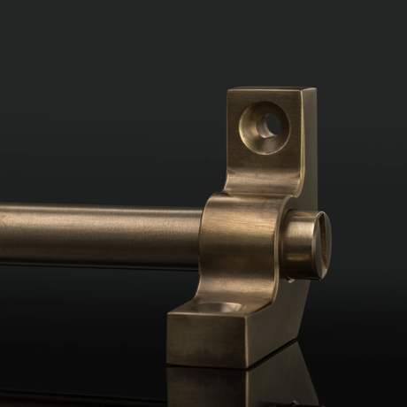 Clerke Stair Rod (SR1002) Mid Antique Brass Waxed - MABW (Arty).