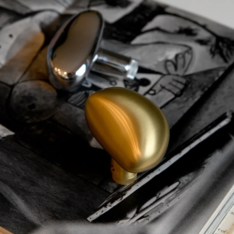 Bespoke Pebble Inspired Door Knobs (SP13409) in Polished Nickel - PN & Brushed Brass Waxed - BBW