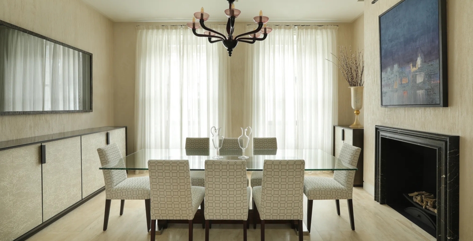 Walpole, Chelsea - Dining with Cube Edge Pull (EP1003) in Dark Bronze Waxed - DBZW