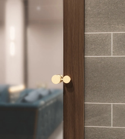 Arnold Privacy Lock for Glass Doors (Glass to Wall) (BA1044) in Polished Brass Waxed - PBW
