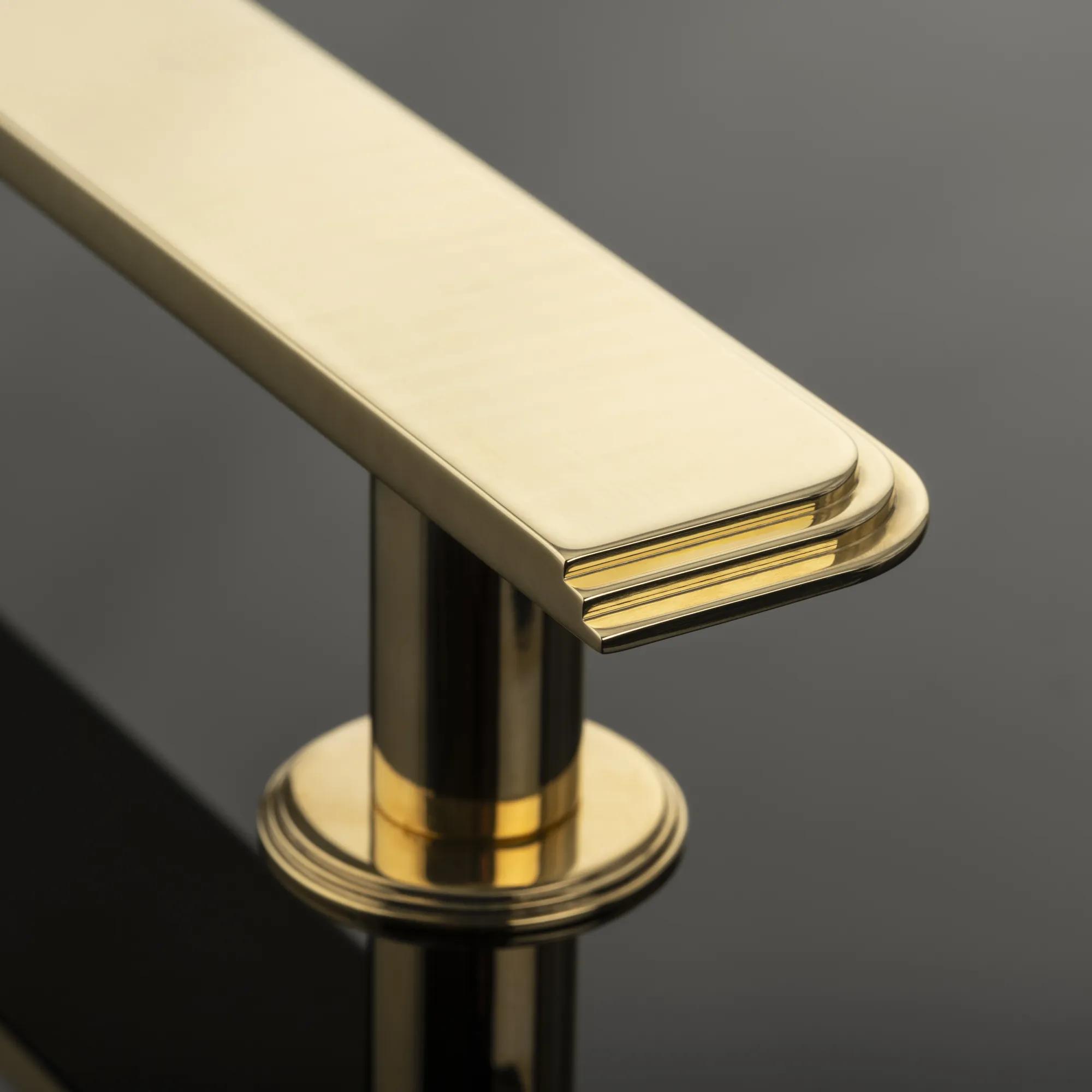 Zelda Art Deco Solid Brass Single Door Pull Handle
