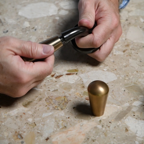 Mark Harper with Levant Lever Handle (LV1222.02) & Parts in Dark Bronze Waxed - DBZW & Mid Antique Brass Waxed - MABW