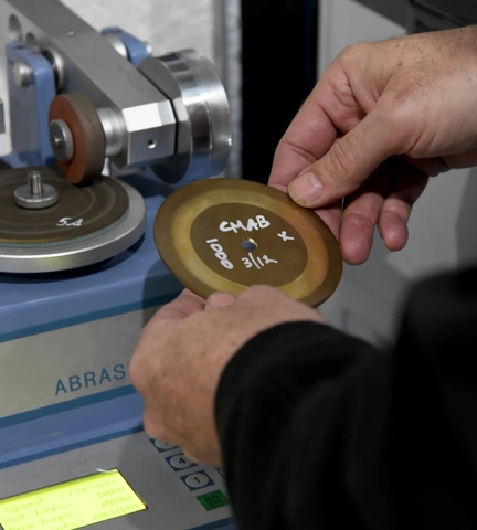 Abrasion testing of ceramic finishes