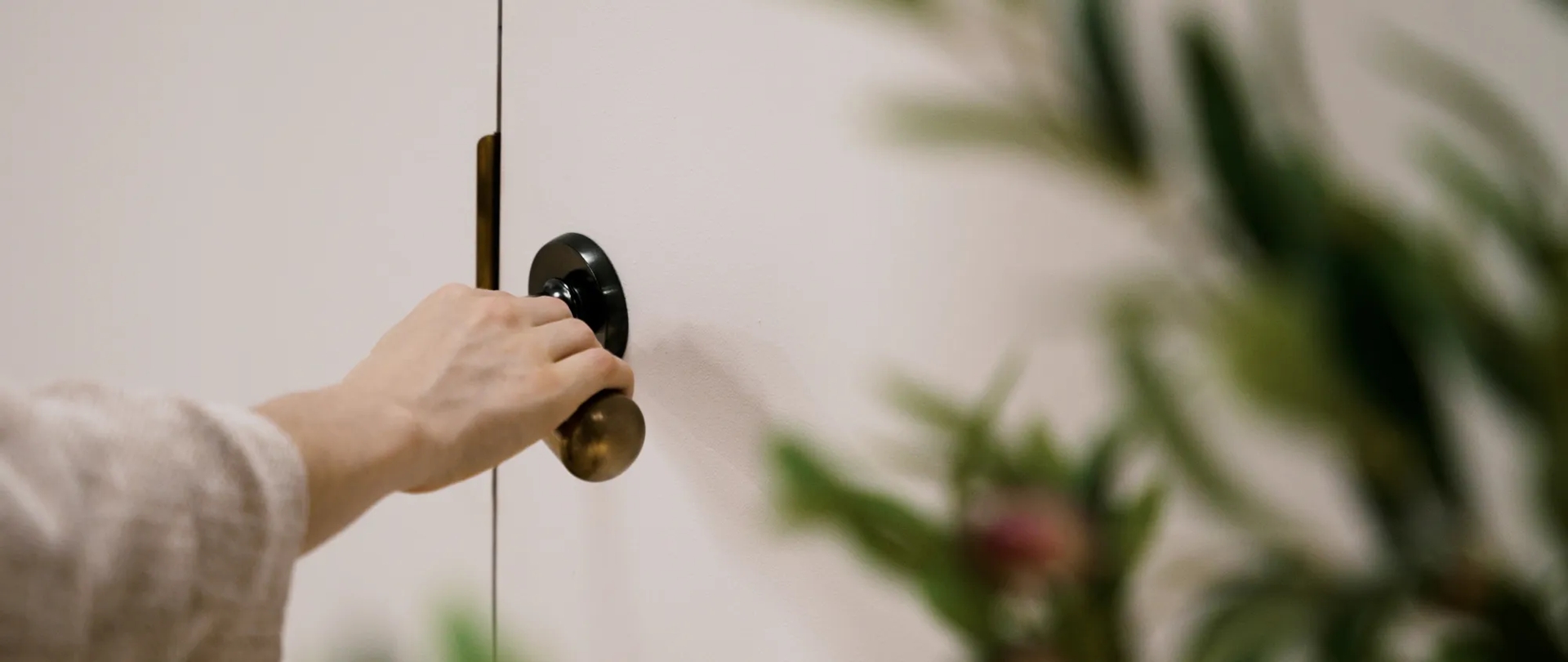 Levant - Opening door with Levant Lever (LV1222) in Dark Bronze Waxed - DBZW & Mid Antique Brass Waxed - MABW