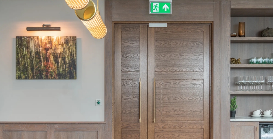 Sailmakers - Resident's Lounge with Ashworth Door Pulls (DP1058) in a bespoke size in Mid Antique Brass Waxed - MABW