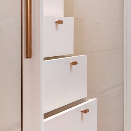 Dressing Room - Wardrobe with Fonteyn Cabinet Pulls (CP1119) & Fonteyn Cabinet Handle (CH1085) in Mid Antique Brass Waxed - MABW