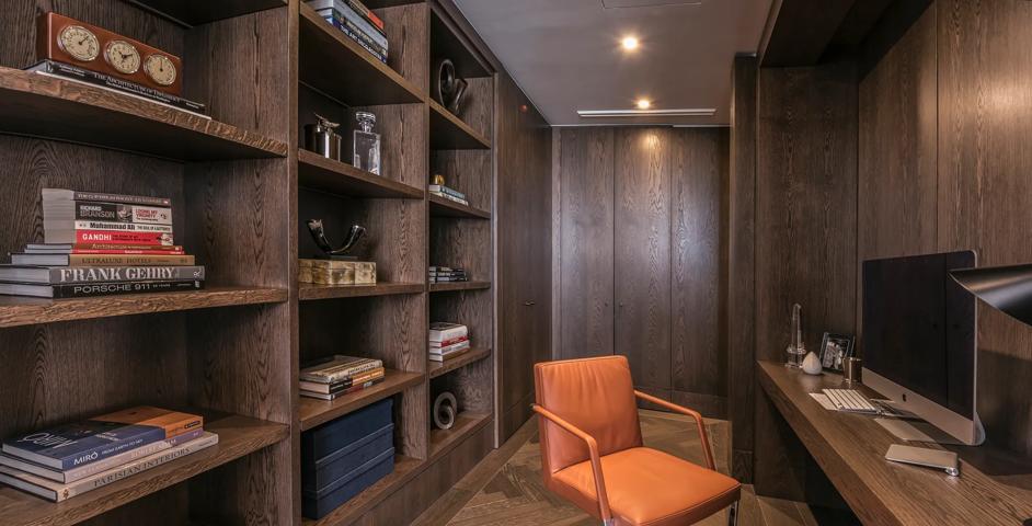 5-6 Connaught Place - Study with Thurloe Cabinet Pulls with Shagreen (CP1003) in Dark Bronze Waxed - DBZW