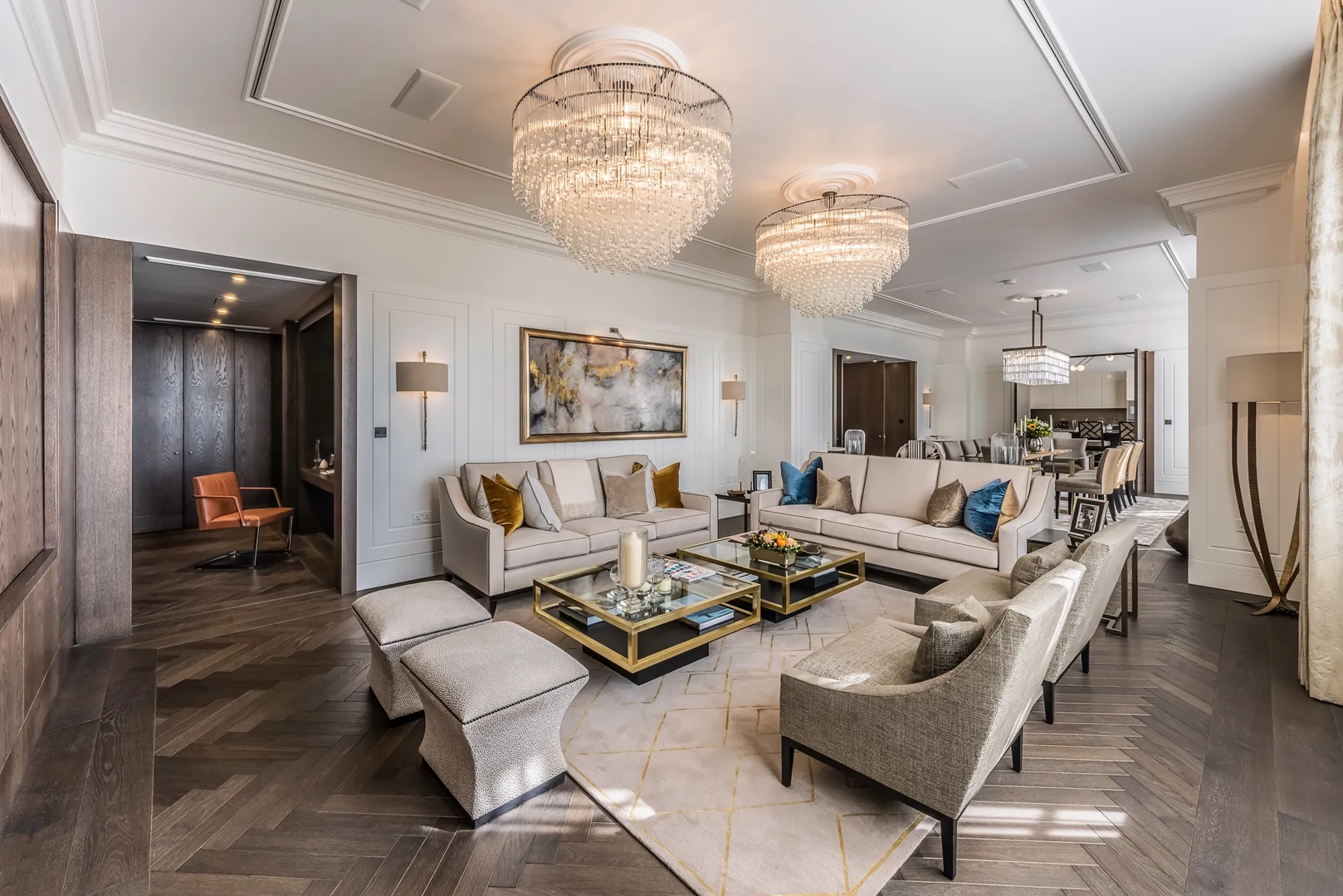 5-6 Connaught Place - Lounge, Dining & Study with Remmington Door Knob (DK1004) in Dark Bronze Waxed - DBZW